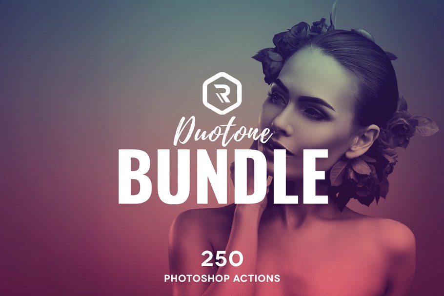 250款双色调照片效果PS动作 Duotone PS Actions Super Bundle插图