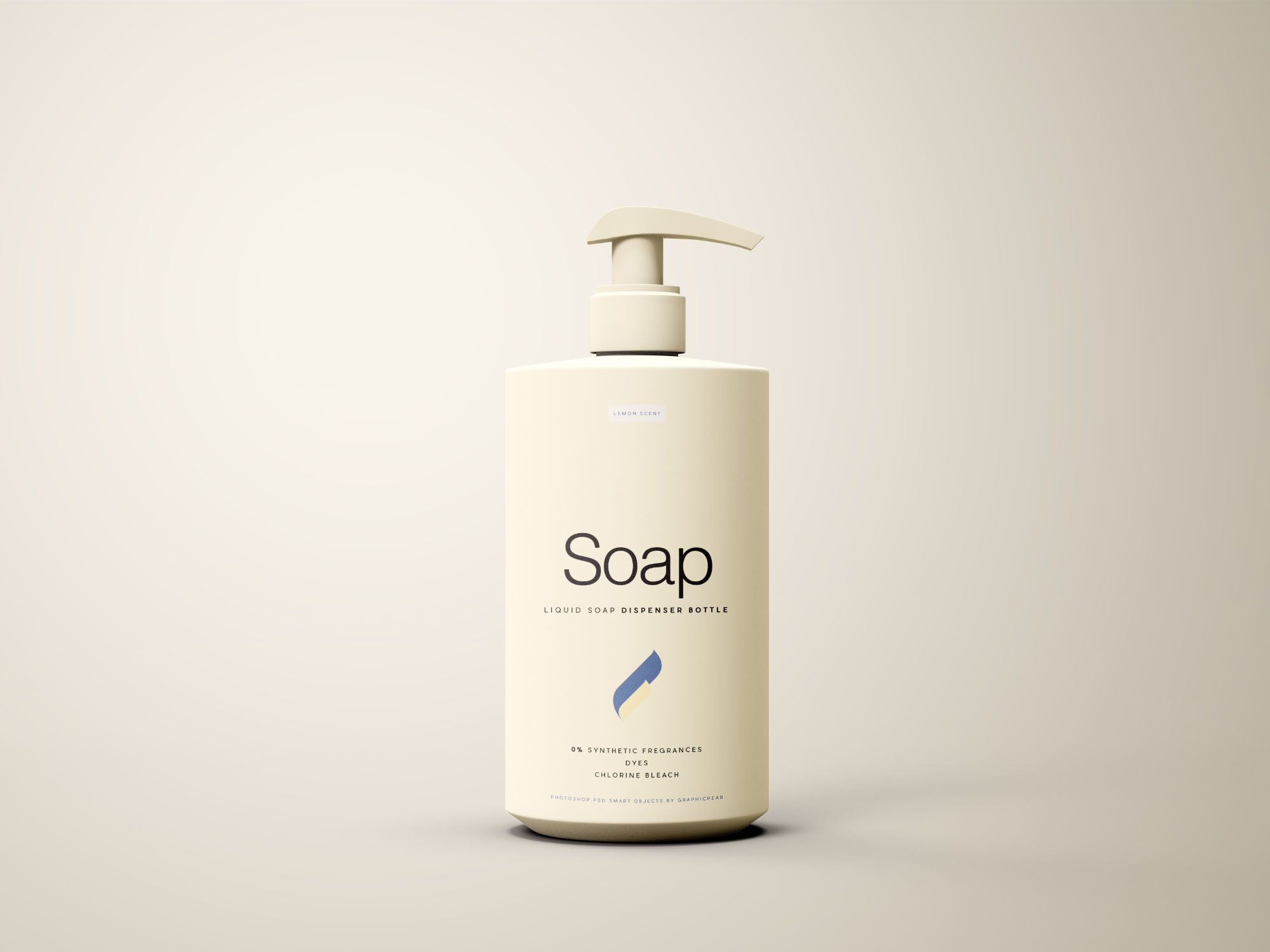 按压式洗发水＆沐浴露瓶设计图样机模板 Liquid Soap Dispenser Bottle Mockup插图