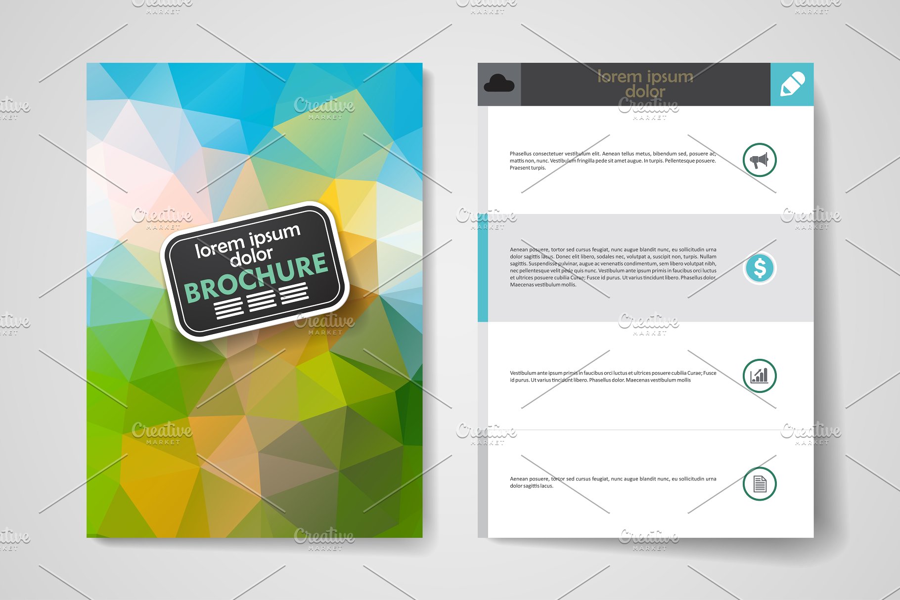 简约企业产品宣传画册模板 Set of Brilliant Brochures插图(4)
