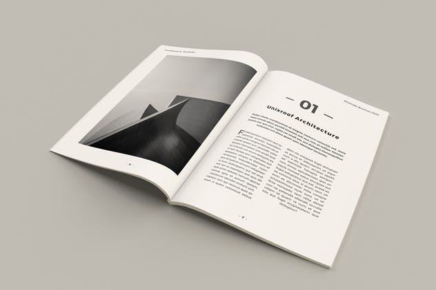 极简主义建筑作品集设计手册免费模板 Minimal Architecture Brochure插图(4)