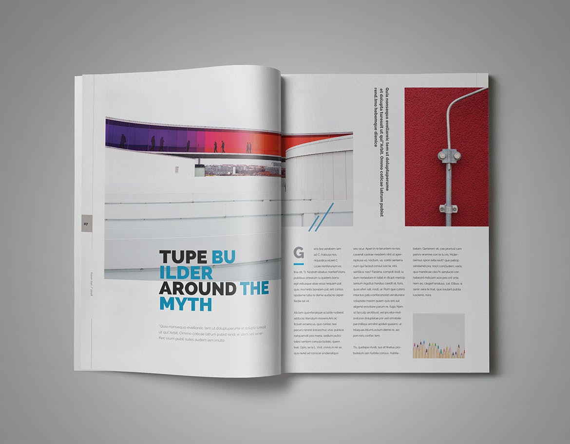 企业/金融/财经杂志设计INDD模板 InDesign Magazine Template插图(4)