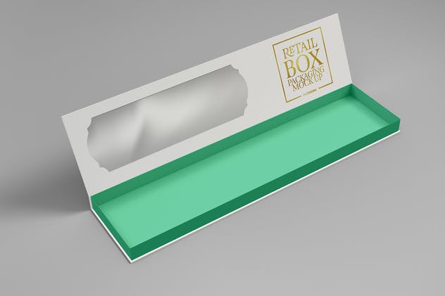 高端矩形可折叠礼品盒包装样机 Rectangle Collapsible Box Packaging Mockup插图(7)