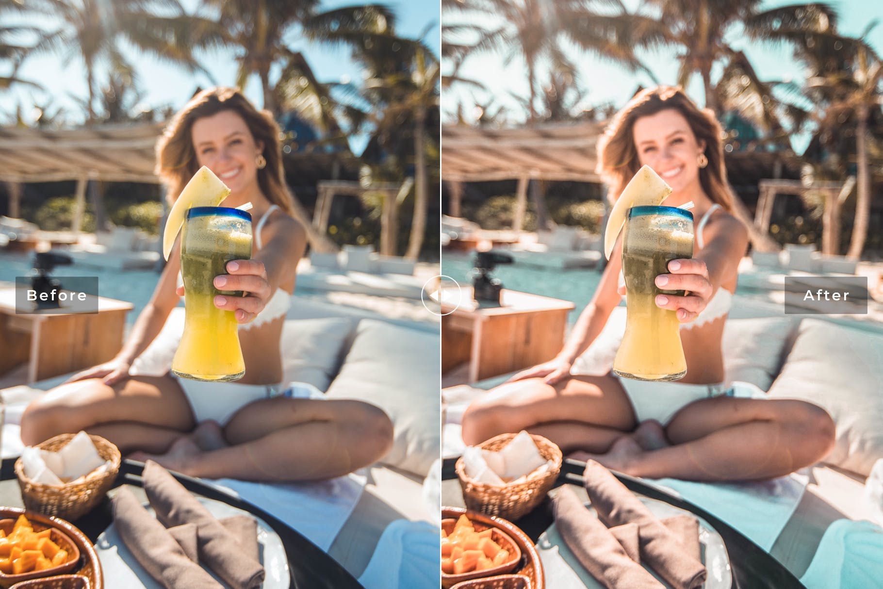 海滩旅行摄影后期处理调色滤镜LR预设 Bahamas Mobile & Desktop Lightroom Presets插图(3)