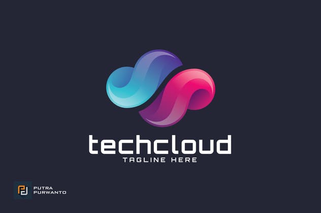 互联网云存储主题Logo设计模板 Techcloud – Logo Template插图(1)