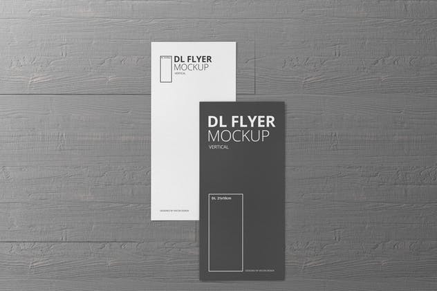 品牌DL传单印刷品样机模板 DL Vertical Flyer Mockup插图(3)