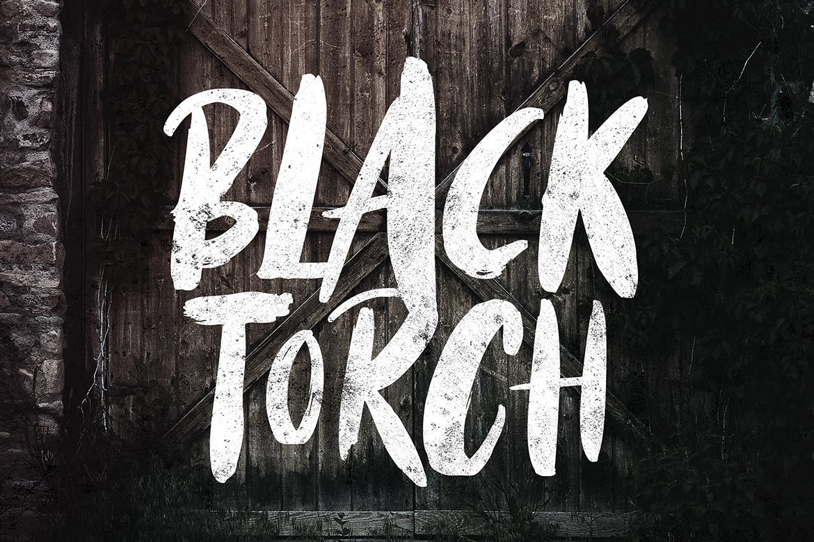 英文干笔刷画笔字体 Black Torch – Dry Brush Font插图(1)
