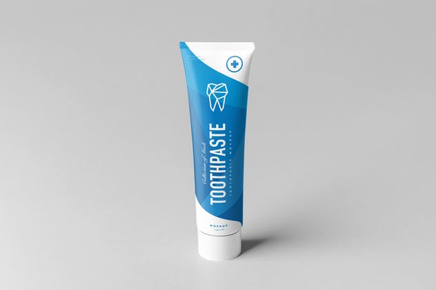 逼真的牙膏盒子包装设计样机 Toothpaste Mock-up插图(2)
