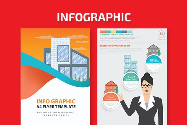 房地产开发流程信息图表设计素材 Real estate 4 infographic Design插图(4)