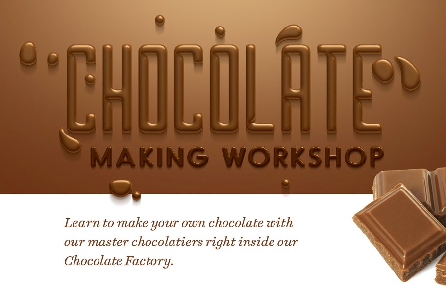 丝滑巧克力质感PS字体样式 Chocolate text effect插图(4)