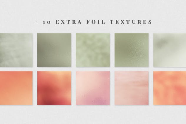 时尚闪亮箔纸纹理背景素材 Elegant Foil Textures插图(2)