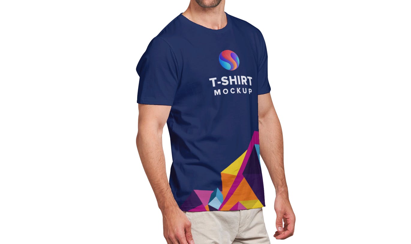 男士T恤设计模特上身正反面效果图样机模板v3 T-shirt Mockup 3.0插图(5)