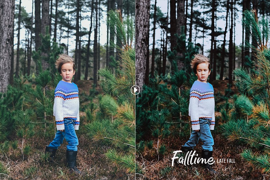 秋天的气息照片特效处理PS动作 Falltime – Autumn Photoshop Actions插图(9)