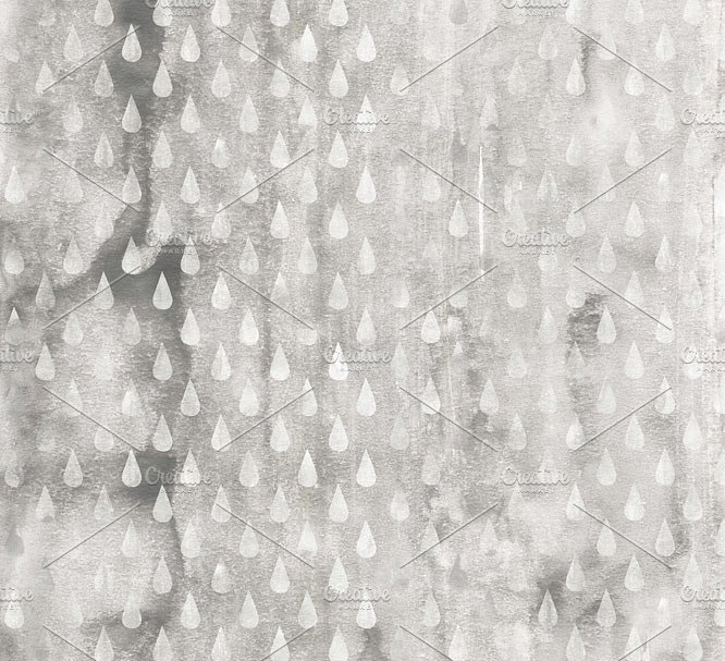 水彩雨滴图案背景素材 Watercolor Raindrop Digital Patterns插图(4)