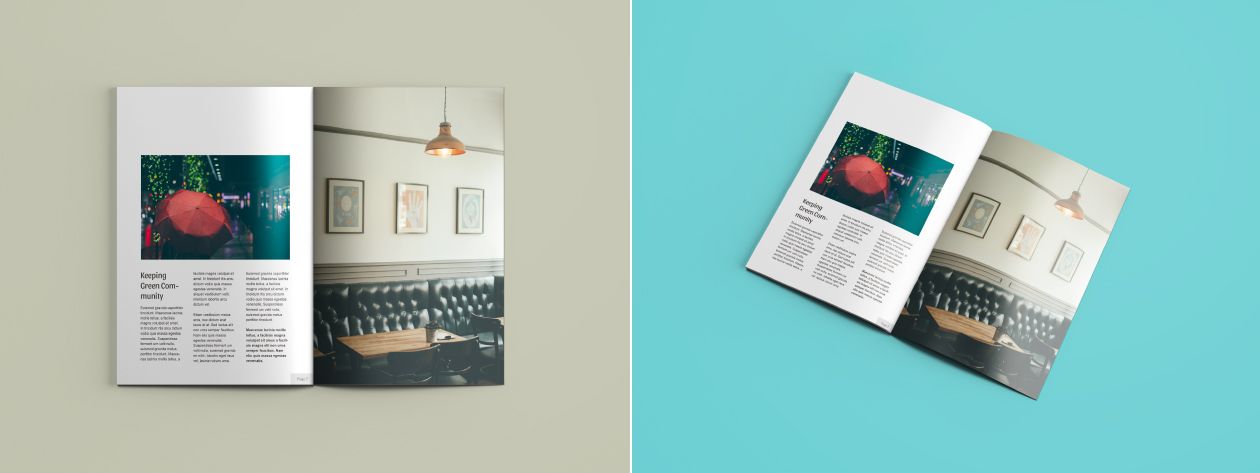 A4精装杂志封面&内页排版印刷效果图样机 A4 Magazine Mockup插图(8)