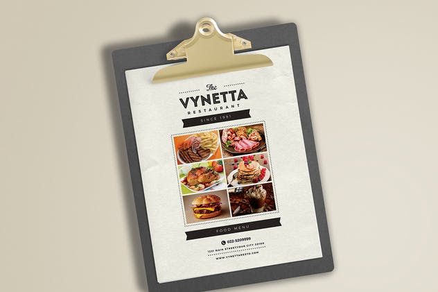 西餐厅菜单模板设计PSD素材 Simple Restaurant Food Menu Package插图(1)