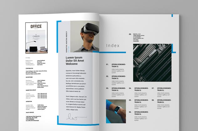 高科技VR产品展示产品目录设计模板v15 Magazine Template Vol. 15插图(2)