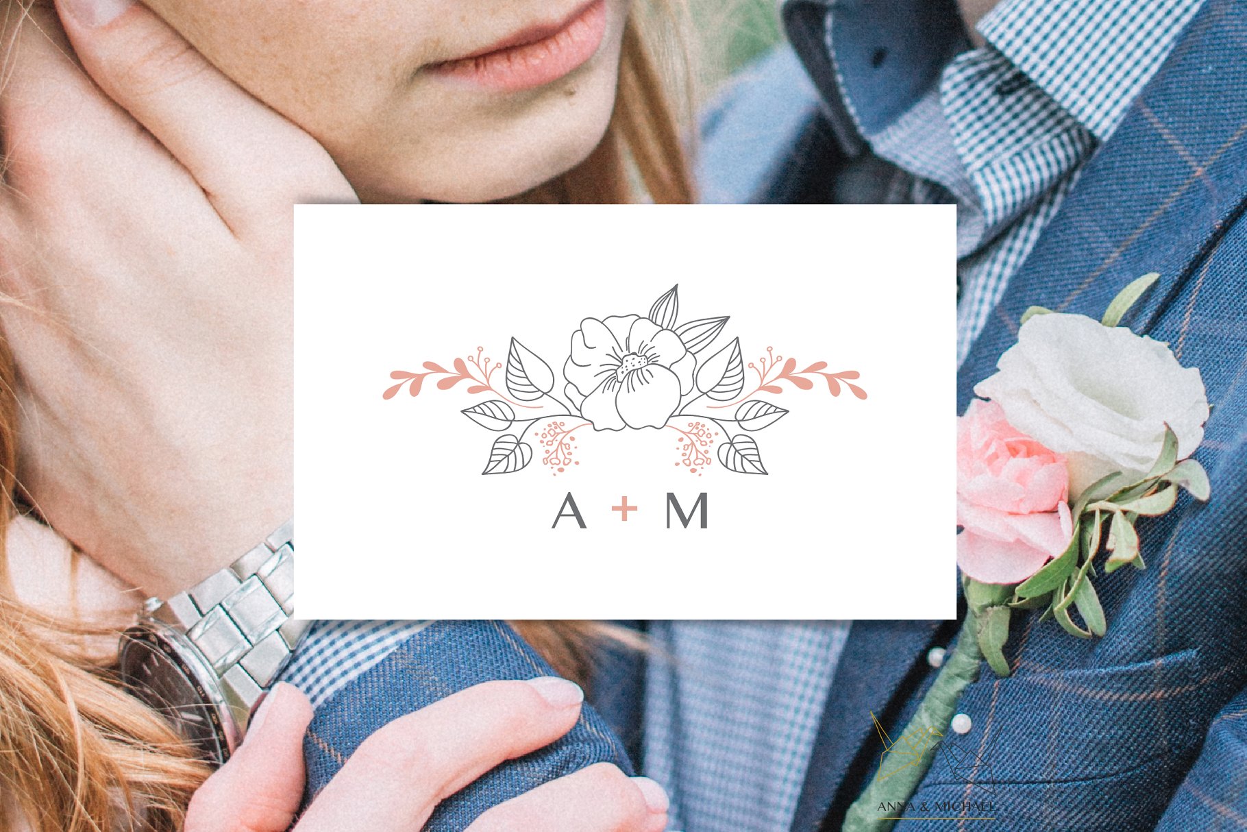 婚礼策划婚庆公司婚纱品牌Logo设计模板合集 Wedding logo boutique, premade logo插图(5)