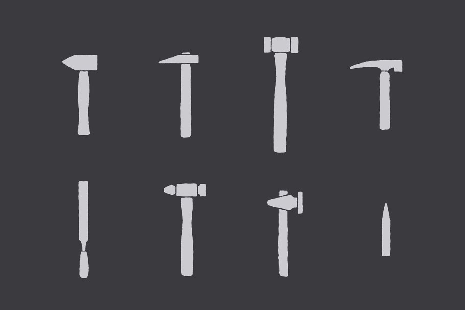 手工绘制工具图形 Blacksmith Tools – By Hand插图(2)