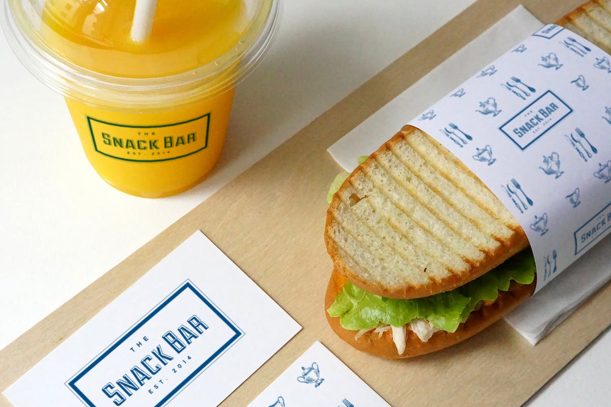 三明治咖啡馆食品品牌样机模板 Sandwich cafe Mockup插图