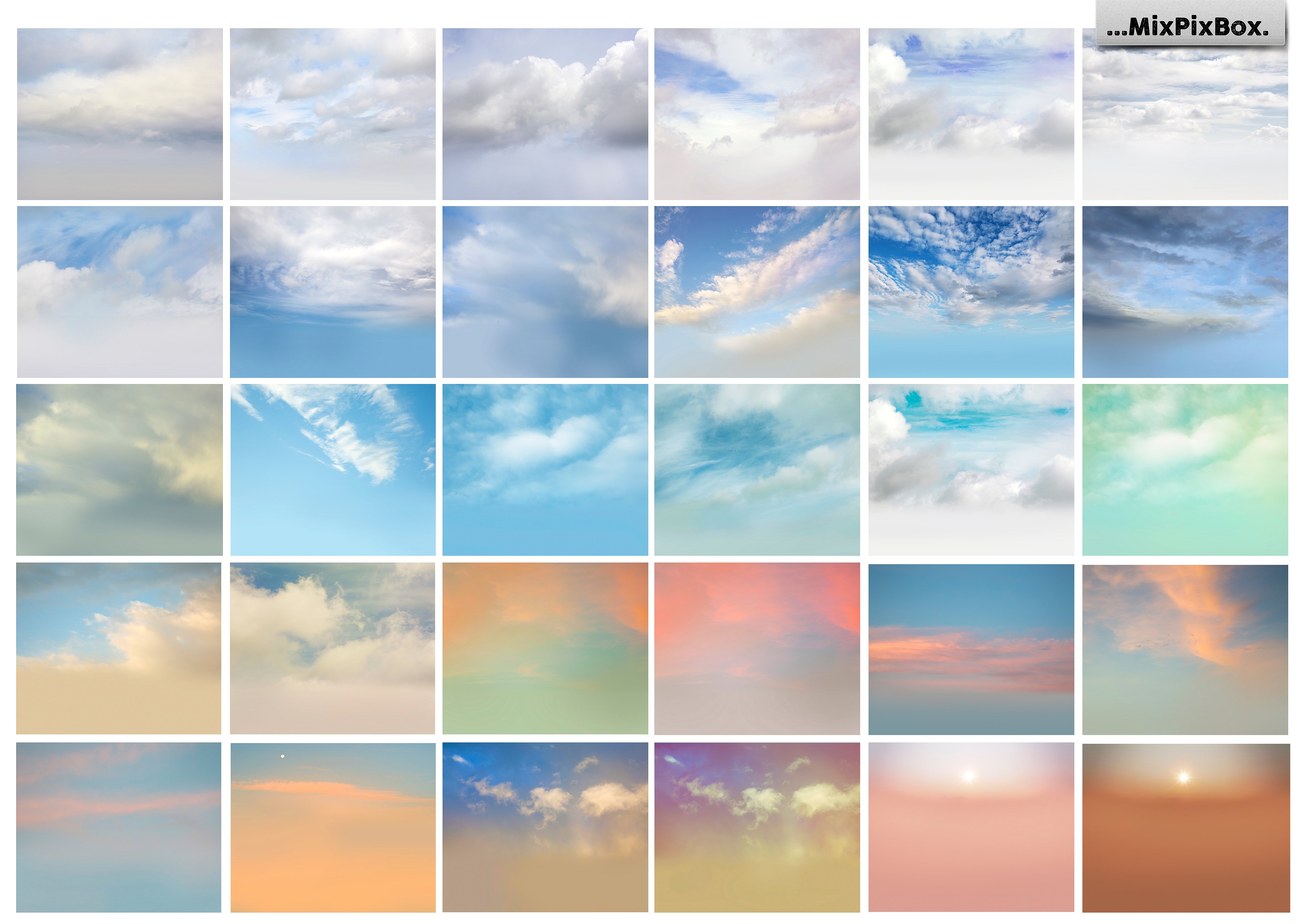 浪漫天空叠层背景纹理 60 Romantic Sky Overlays插图(3)