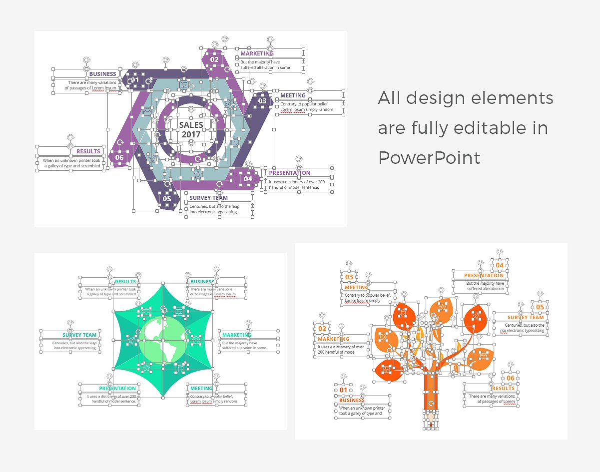 54页信息数据图表幻灯片模板 54 PowerPoint Infographic Elements插图(4)