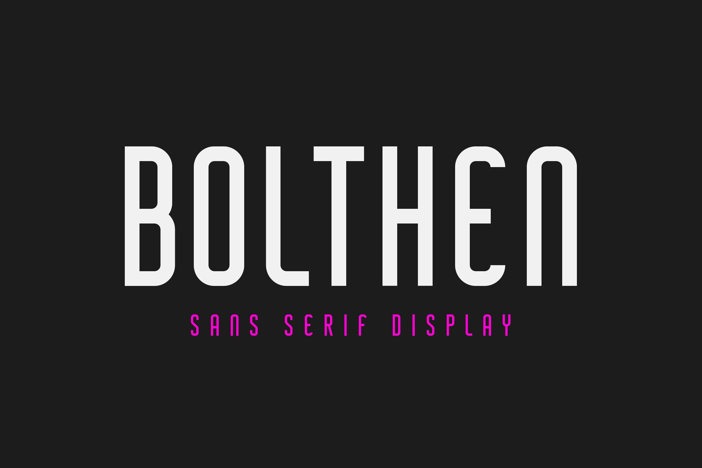 Logo商标/平面设计标题/包装设计英文无衬线字体 Bolthen – Sans Serif Display Typeface插图