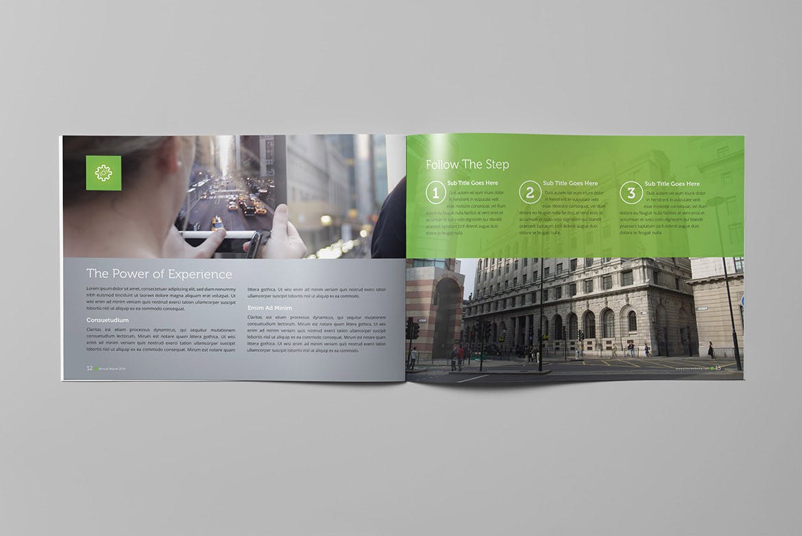 企业年度报告/行业分析报告设计模板 Annual Report Landscape插图(7)