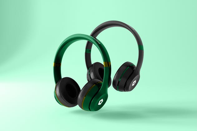 高品质头戴运动音乐耳机样机模板 Headphones Mockup插图(1)