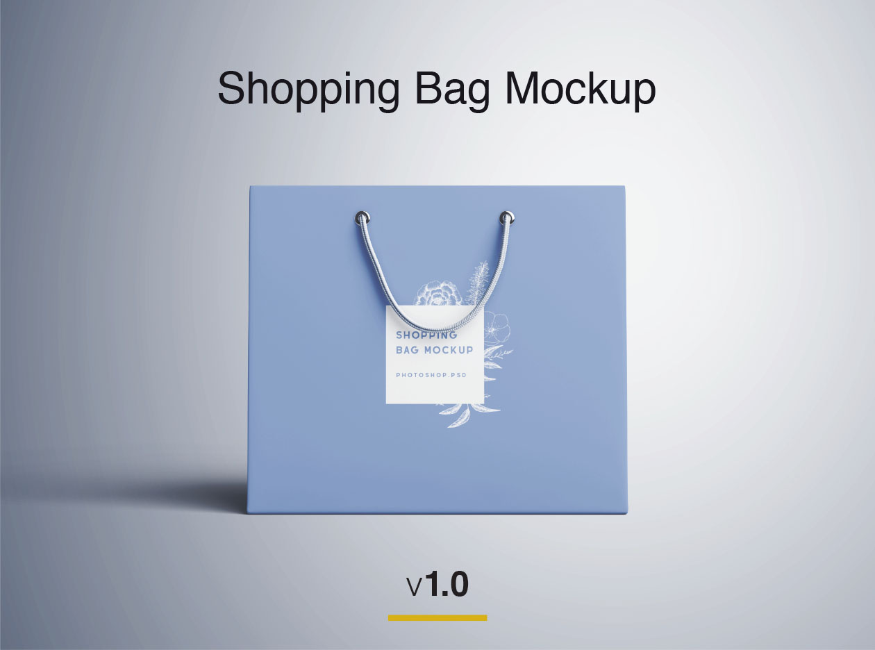 购物袋定制设计外观设计PSD样机模板 Shopping Bag Mockup – PSD插图
