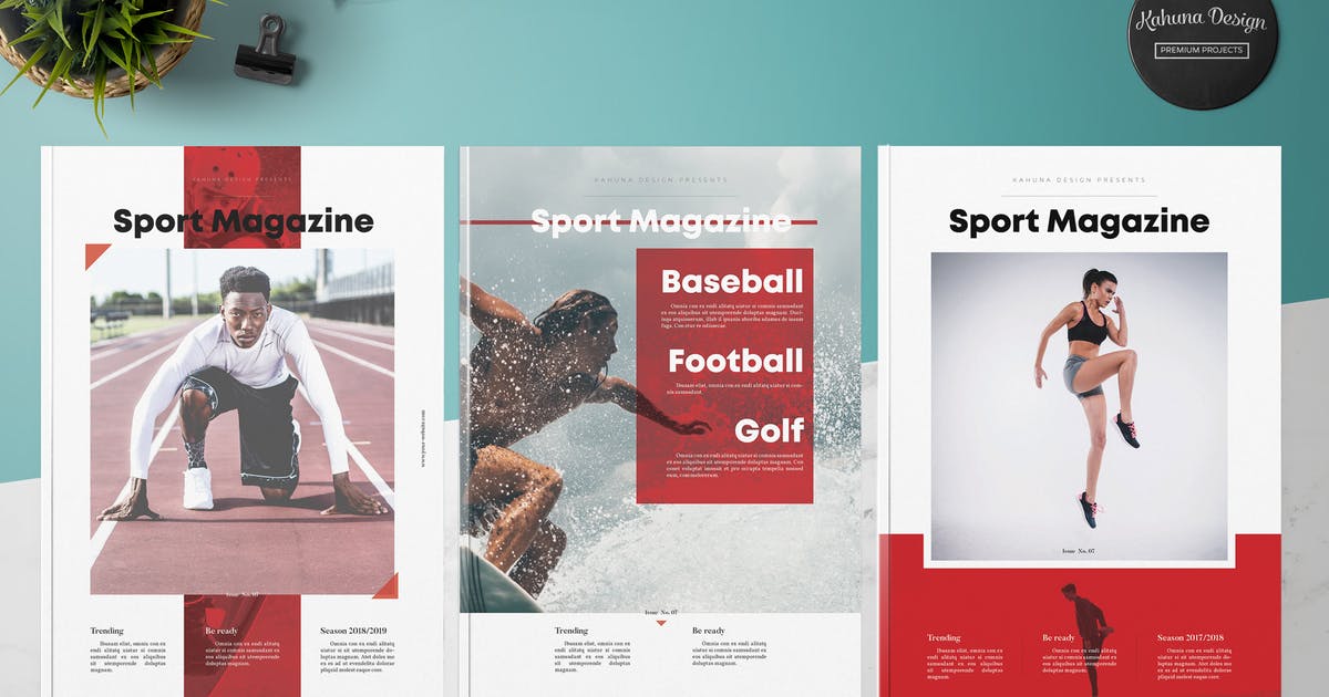 体育运动杂志设计模板素材 Sport Magazine插图