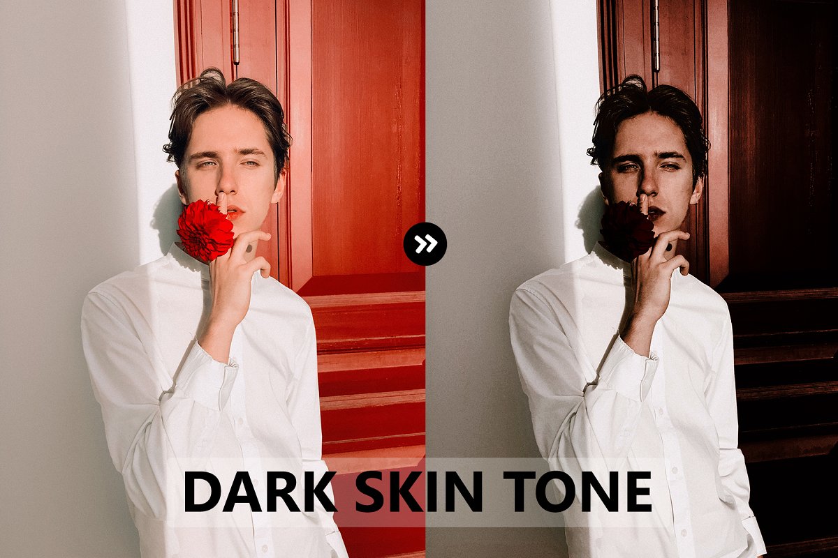 深色皮肤色调专业摄影Photoshop动作下载 Dark Skin Tone – PS Action插图
