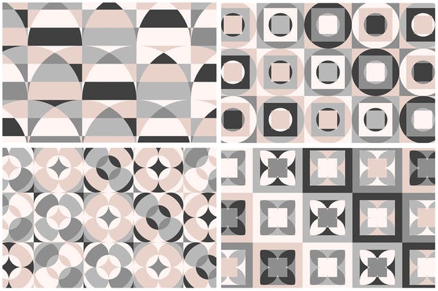 俏皮可爱柔和色调几何图案纹理素材 Geometric Play Patterns + Tiles插图(9)