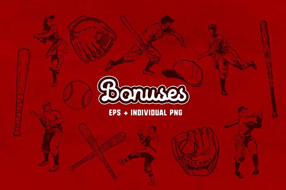 复刻棒球服和球队标志字体 Fenway • Script & Sans + Bonus插图(8)