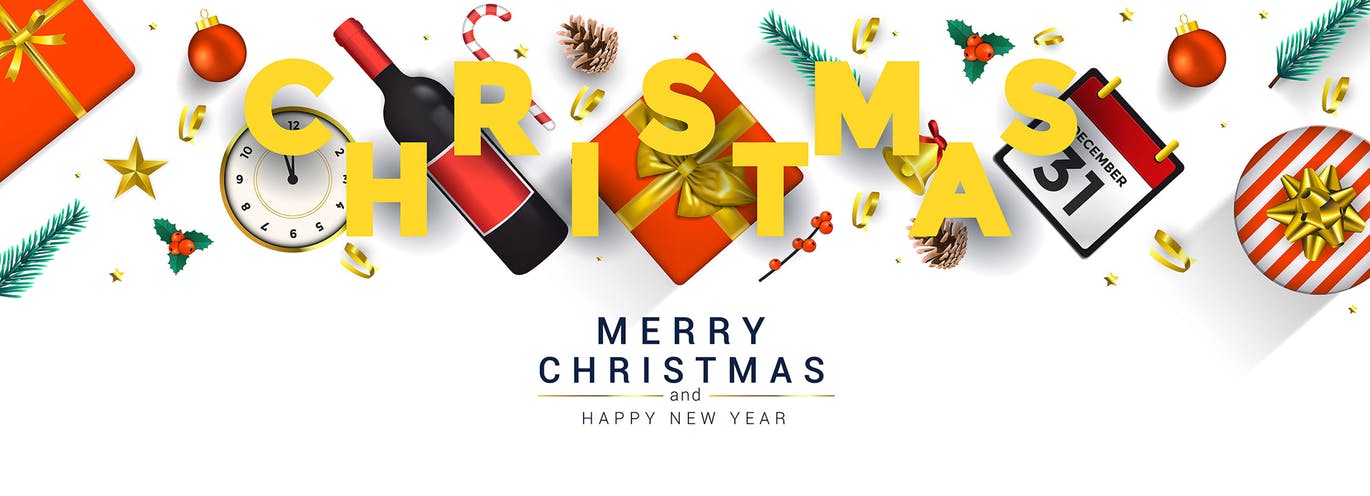 圣诞节&新年祝福主题贺卡设计模板v3 Merry Christmas and Happy New Year greeting cards插图(6)