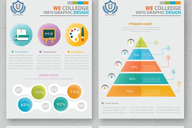 17页教育培训行业信息图表设计模板 Education Infographic 17 Pages Design插图(3)