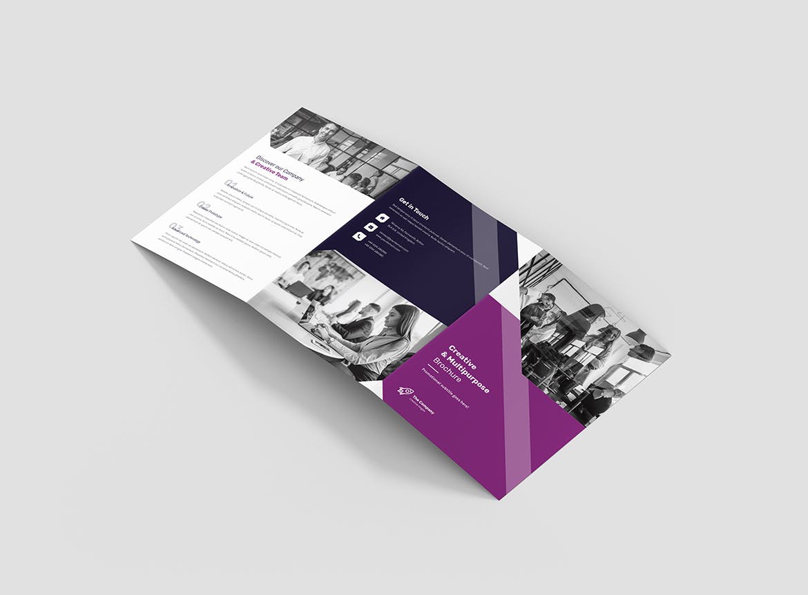 创意多用途企业简介三折页宣传单设计模板 Brochure – Creative Multipurpose Tri-Fold A5插图(9)