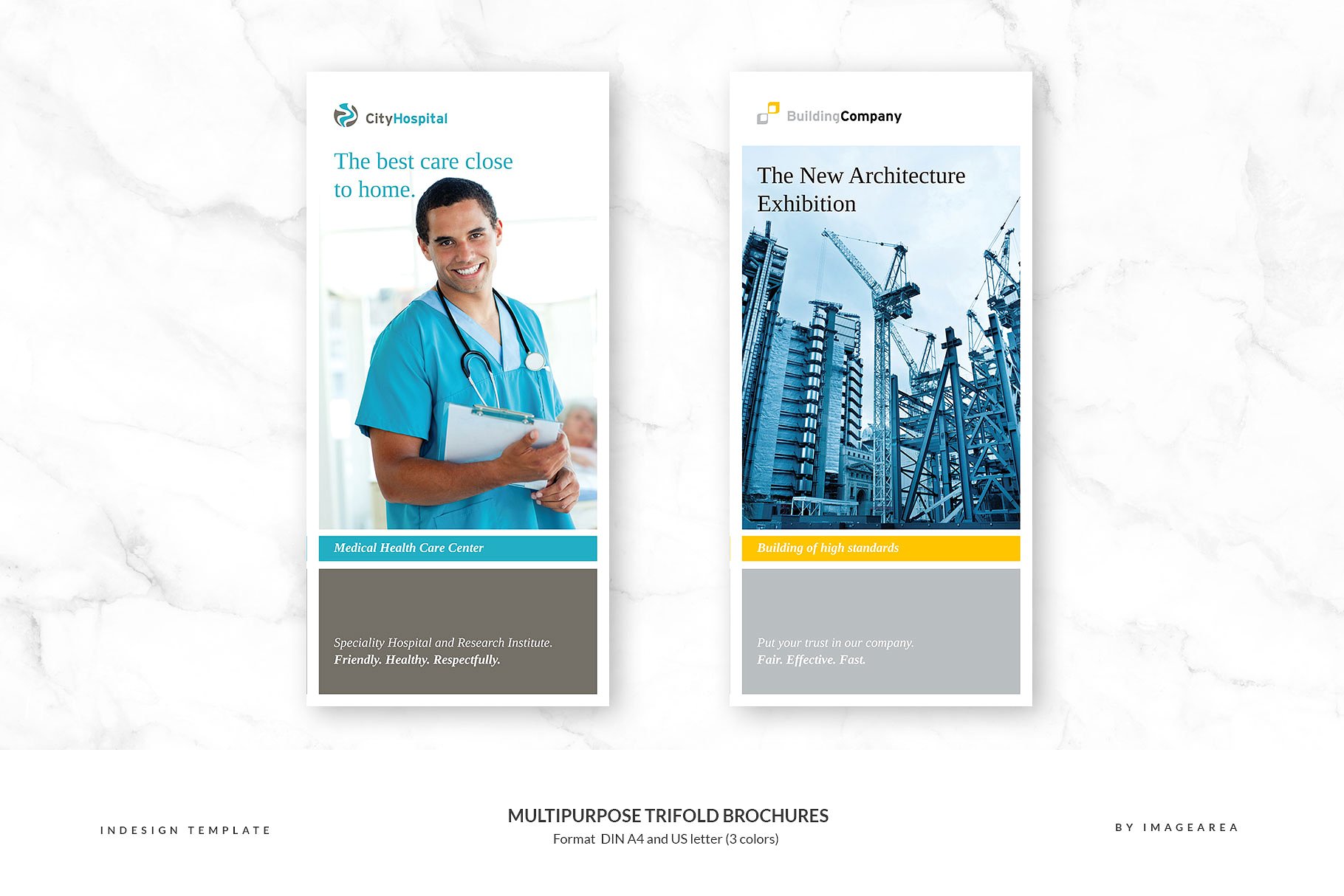 企业商业多用途折页小册子模板 Multipurpose Trifold Brochures插图(1)