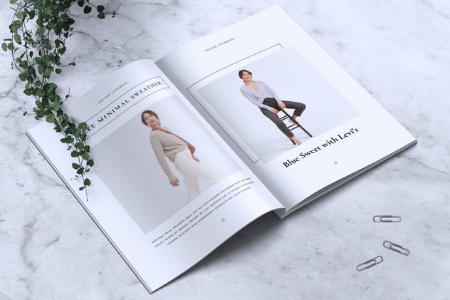 极简主义时尚服饰品牌产品手册INDD模板 KOLASE Minimal Fashion Lookbook插图(8)
