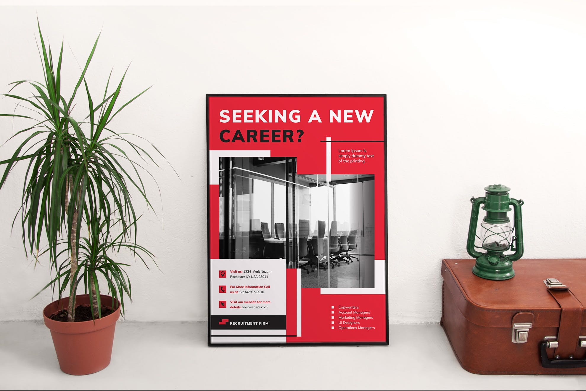 人力资源公司创意海报设计模板 Recruitment Firm Poster插图(2)
