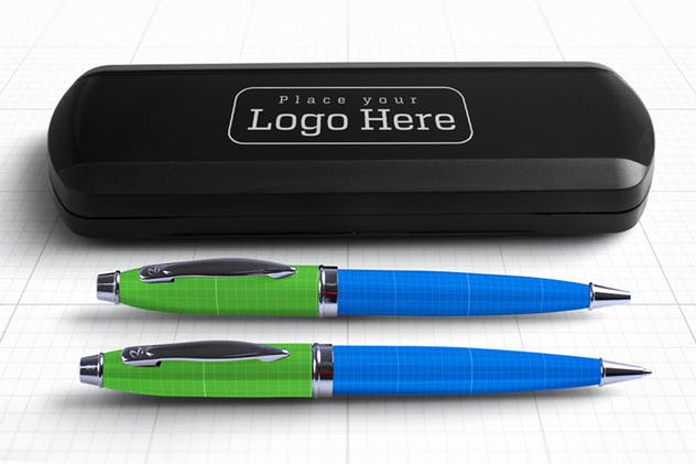 高档钢笔签字笔笔盒样机v2 Pen Box Mock Up V.2插图(4)
