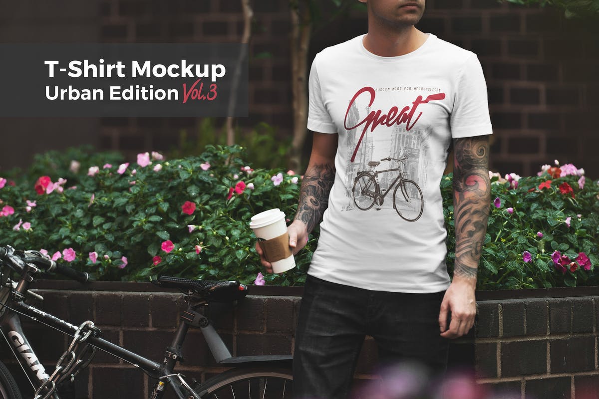 潮流时尚T恤都市版服装样机Vol.3 T-Shirt Mockup Urban Edition Vol. 3插图