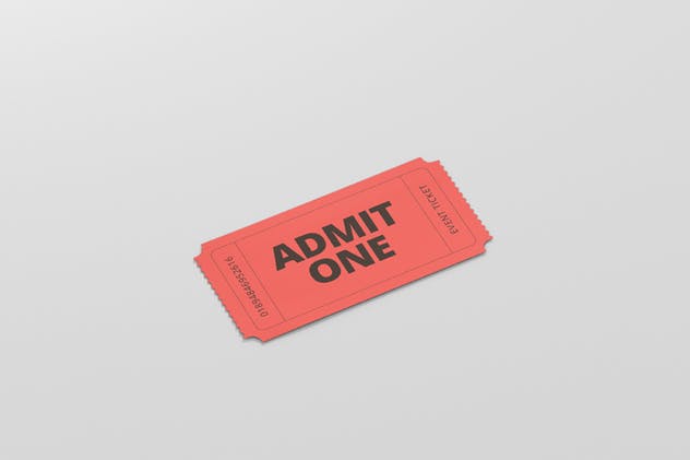 小尺寸活动门票/入场券样机模板 Event Ticket Mockup – Small Size插图(6)