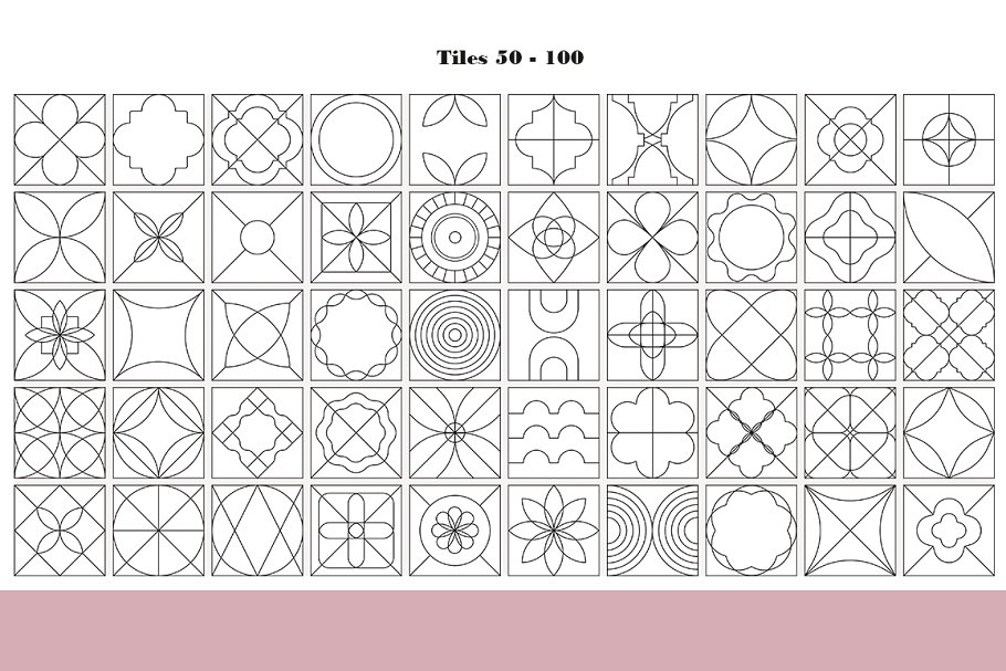 100款几何图案纹理 100 Geometric Tiles – Patterns插图(10)