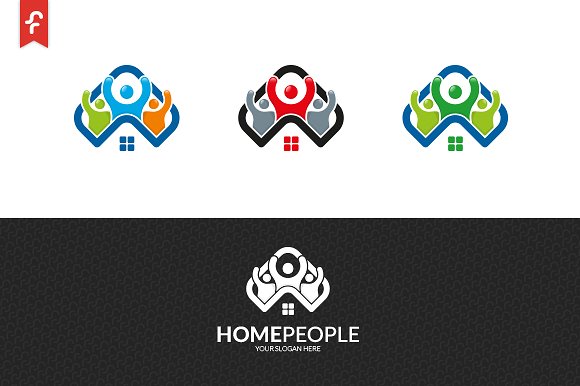 家庭主题Logo模板 Home People Logo插图(2)