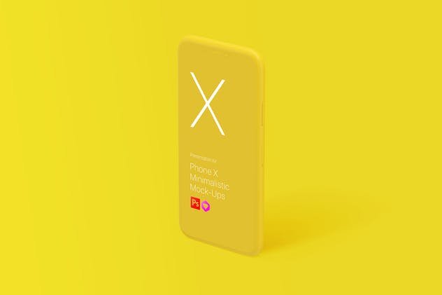 极简主义iPhone X样机模板 Phone X Minimalistic Mock-Ups插图(6)
