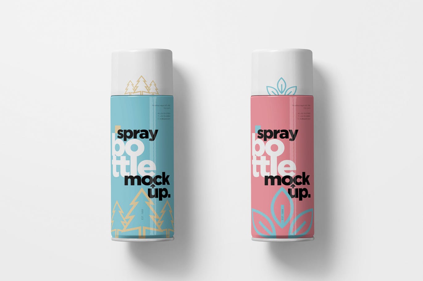 发胶/保湿喷雾瓶外观设计样机模板 Spray Bottle Mockups插图(2)