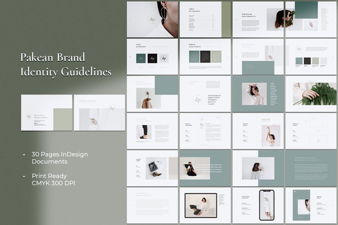 极简版式品牌VI手册设计模板 PAKEAN / Minimal Brand Guidelines插图(14)
