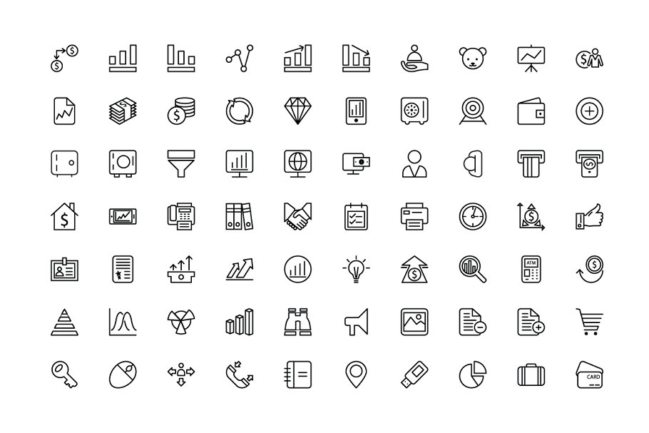 250+金融财政相关icon图标 250+ Finance Icons插图(1)
