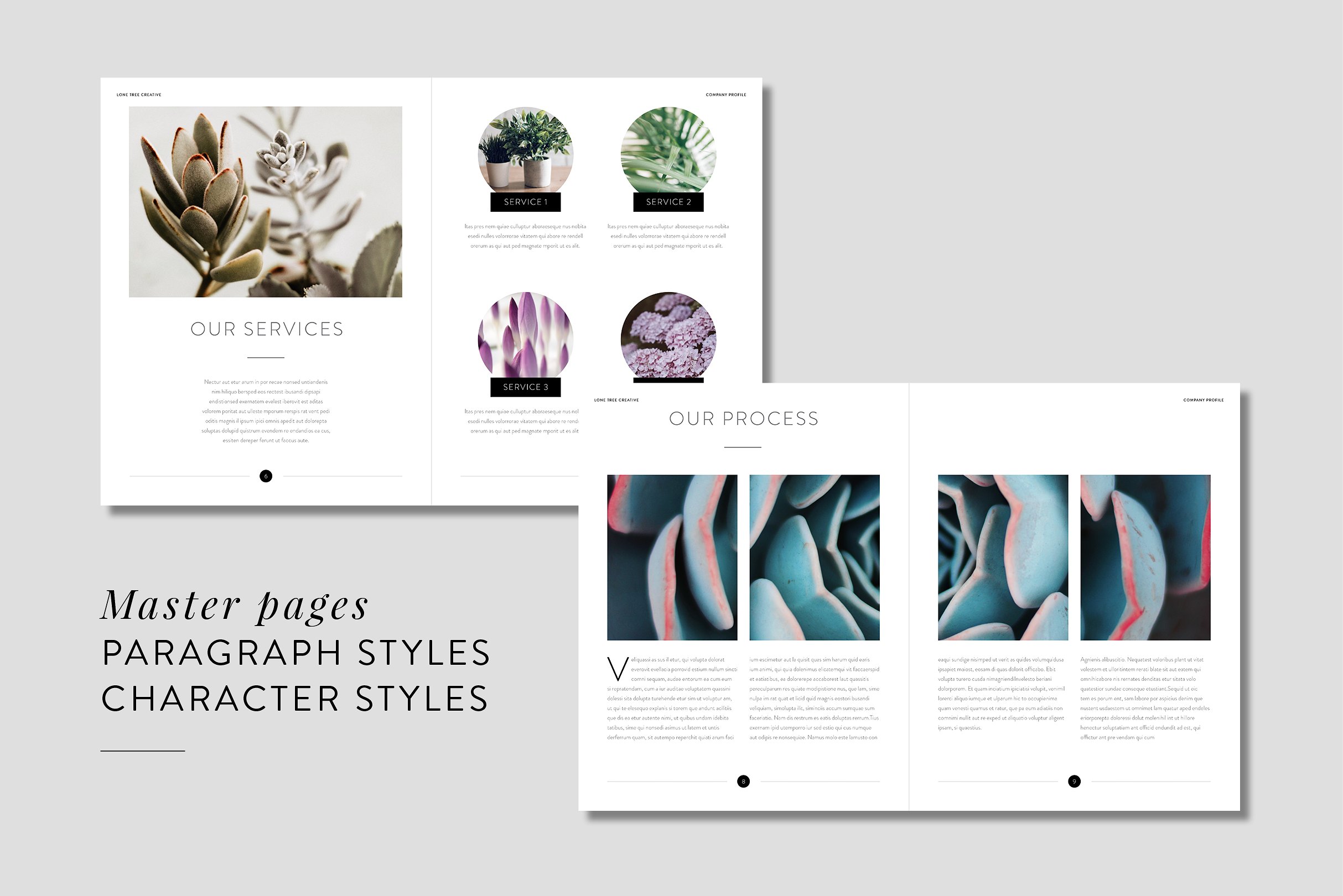 时尚专业的公司宣传画册模板 Minimal Company Profile + Brochure [indd]插图(3)
