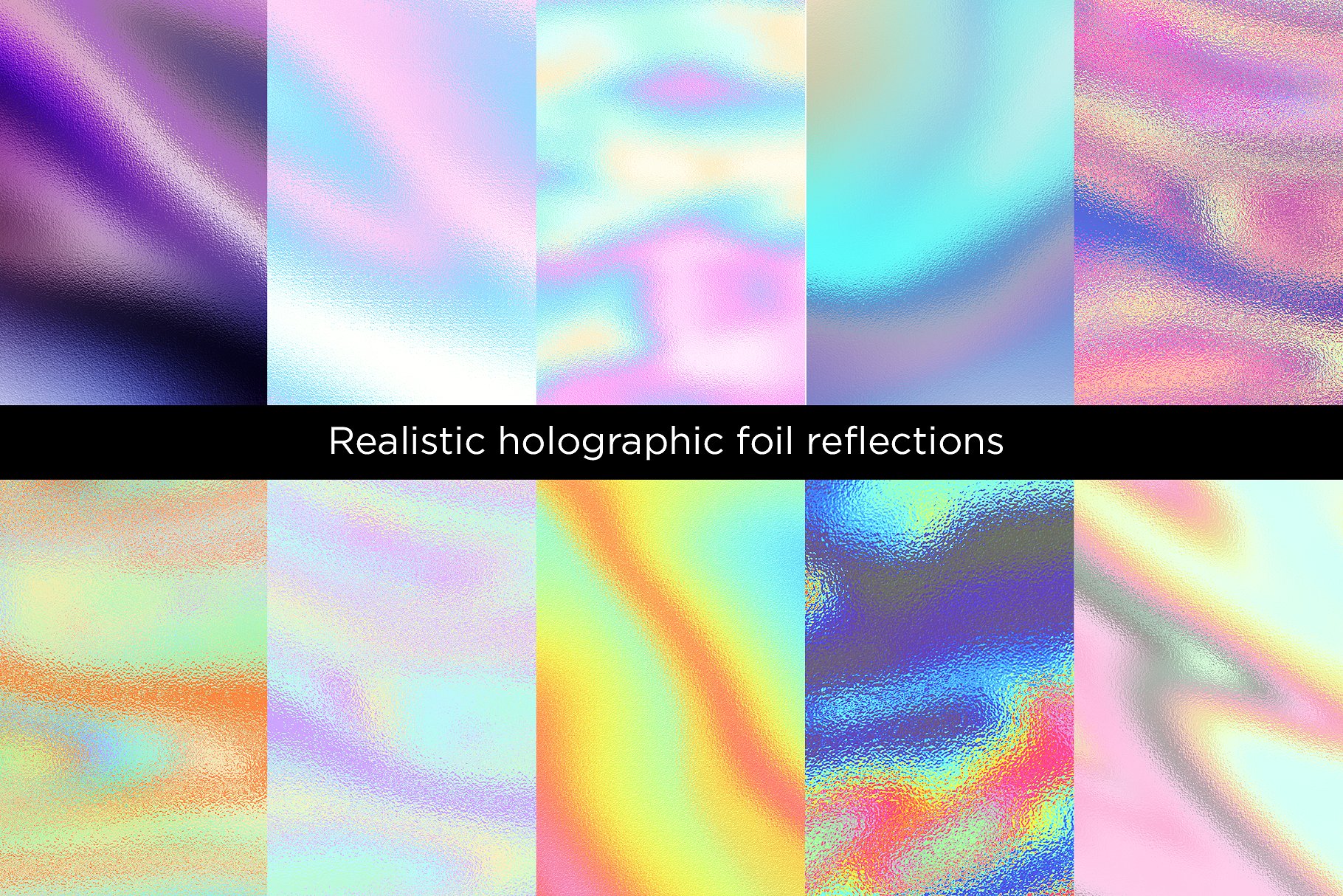 20种彩色配色方案锡纸纹理 HoloFoil Holographic Foil Textures插图(2)